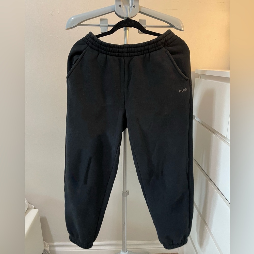 aritzia sweat fleece boyfriend bubble sweatpants